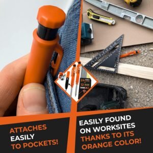 THORVALD 2 Carpenter Pencils Set for Construction - Incl. 38 Leads + Sharpener + Finger Grip - Solid Mechanical Pencils with Fine Point/Best Marking tools Construction/Carpenters/Scriber 13 THORVALD 2 Carpenter Pencils Set for Construction - Incl. 38 Leads + Sharpener + Finger Grip - Solid Mechanical Pencils with Fine Point/Best Marking tools Construction/Carpenters/Scriber - Image 5