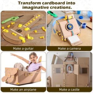 355 Cardboard Tools for Kids, Cardboard Cutter for Kids, Tools for STEM Educational, Gifts for Boys and Girls Aged 5-12 - Image 10