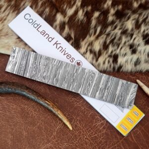 ColdLand Damascus Billet - 10 Inch Full Tang Damascus Steel Billet for Knife Making, Jewellery Making & Multipurpose Use - Knife Blade with Fire Twist Pattern - NABT02 - Image 8