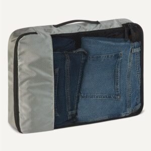 Amazon Essentials 4-Piece Packing Cubes Travel Accessories Set, Luggage Organizer with Double Zipper, Mesh Top, 100% Polyester, Large, Gray (Previously Amazon Basics) - Image 5