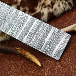 ColdLand Damascus Billet - 10 Inch Full Tang Damascus Steel Billet for Knife Making, Jewellery Making & Multipurpose Use - Knife Blade with Fire Twist Pattern - NABT02 - Image 7