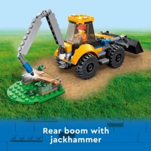LEGO City Construction Digger 60385 Building Toy - Excavator Model Featuring Tools and Minifigures, Vehicle Building Set for Fun Creative Play, Birthday Gift Idea for Boys, Girls, and Kids Ages 5+ - Image 5