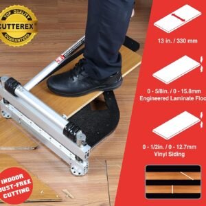 13" Laminate Floor Cutter, Vinyl Floor Cutter - Meet Multi-Angle/Length Cutting, A Flooring Tool also Cuts-Engineered Wood Floor, LVP, VCT, SPC, WPC, Long Life HSS Blade Mounted! - Image 7