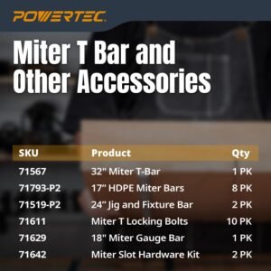 POWERTEC 71567 Miter T-Bar, 32-Inch - Image 5