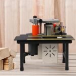 Woodworking Side Lace Equipment, 900W 110V Straight Slant Arc Straight Line Side Bander PVC Abdominal Mini Portable Side Bander, Double-Sided Gluing, Adjustable Rate 0-6m/ Minutes