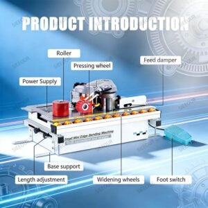 Industrial Wood Working Side Bander, Wood/Pvc Edgebander Equipment, 1200w Dual Edge Glue Woodworking Side Lace Equipment Adjustable Temp Along With 150-- 180 ° C, For Wooden Panel - Image 6