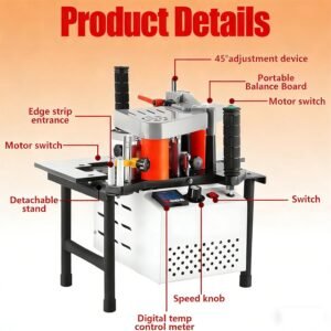 Woodworking Upper Hand Lace Gluing Device 1200W, Portable Upper Hand Bander Contour Straight Upper Hand Lace Device, PVC Upper Hand Bander, Rate Flexible Fullness 0.3-3mm - Image 4