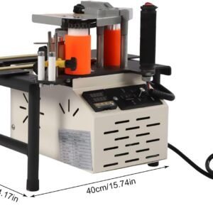 110V Woodworking Side Bander Lace Device Portable Side Bander Contour Straight Side Lace Device, Dual Edge Gluing Edgebander Establish along with 200g Glue-Melting Container 120-180ºC Temp Command - Image 3