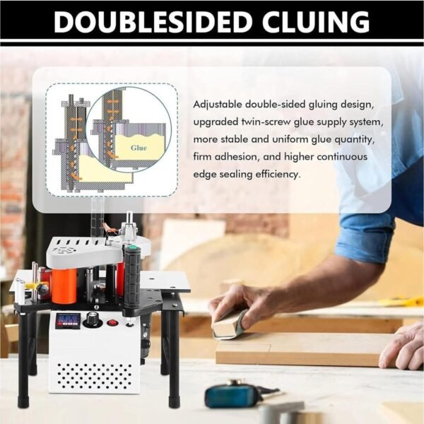 Transportable Side Bander, Side Lace Device, Side Bander Dual Sided Glue Woodworking PVC Side Lace Device 7-60mm Elevation, Dual Edge Gluing Edgebander Establish along with Temp Command, Afro-american 1 1772068526 71OXwr6BOhL. AC SL1500