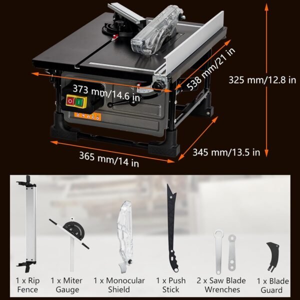 8-inch Dining Table Found for Jobsite, 6.7-Amp Copper Electric Motor, Reducing Quicken to 3576RPM, 24T Cutter, Treaty Portable Dining Table Found Set, along with Gliding Miter Scale Do-it-yourself Wood Working as well as Home Furniture Creating, Grey 4 1772102589 71B4oJUn9VL. AC SL1500