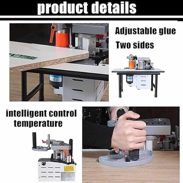 1200W Mobile Upper Hand Lace Equipment, Arc Straight Wood Working Upper Hand Bander along with Velocity Management 2-6m/ minutes, Dual Sided Glue Woodworking PVC Upper Hand Lace Equipment 2 1772107811 61VZSPb8+lL. AC SL1111