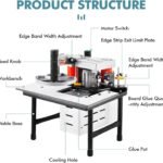 PVC Advantage Bander Equipment for Carpentry, Double-Sided Lace, 7-60mm Distance, for Curved & Straight Edges, Adjustable Temp Management