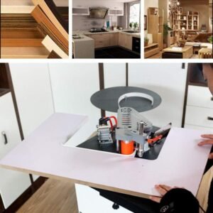 Benchtop Side Bander, Wood Working Side Bander Portable Lace Maker, Double-Sided Gluing, Velocity Adjustable Functions along with Straight as well as Arc Edges 850W, for Lumber MDF PVC 9 Benchtop Side Bander, Wood Working Side Bander Portable Lace Maker, Double-Sided Gluing, Velocity Adjustable Functions along with Straight as well as Arc Edges 850W, for Lumber MDF PVC - Image 3