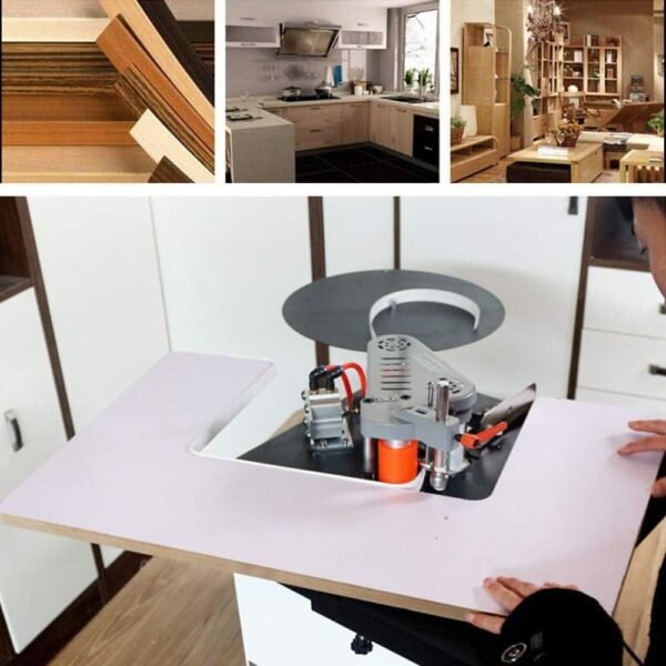 Benchtop Side Bander, Wood Working Side Bander Portable Lace Maker, Double-Sided Gluing, Velocity Adjustable Functions along with Straight as well as Arc Edges 850W, for Lumber MDF PVC 2 1772256435 61Tjddq I3L. AC SL1000