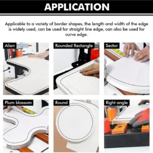 Timber Side Lace Equipment, 1200W Portable Edgebander Arc Straight Side Lace Equipment for Timber Plastic PVC Abdominal Dual Edge Finish Glue Side Bander, 2-6m/ Minutes Rate, 7-60mm Elevation, White - Image 7