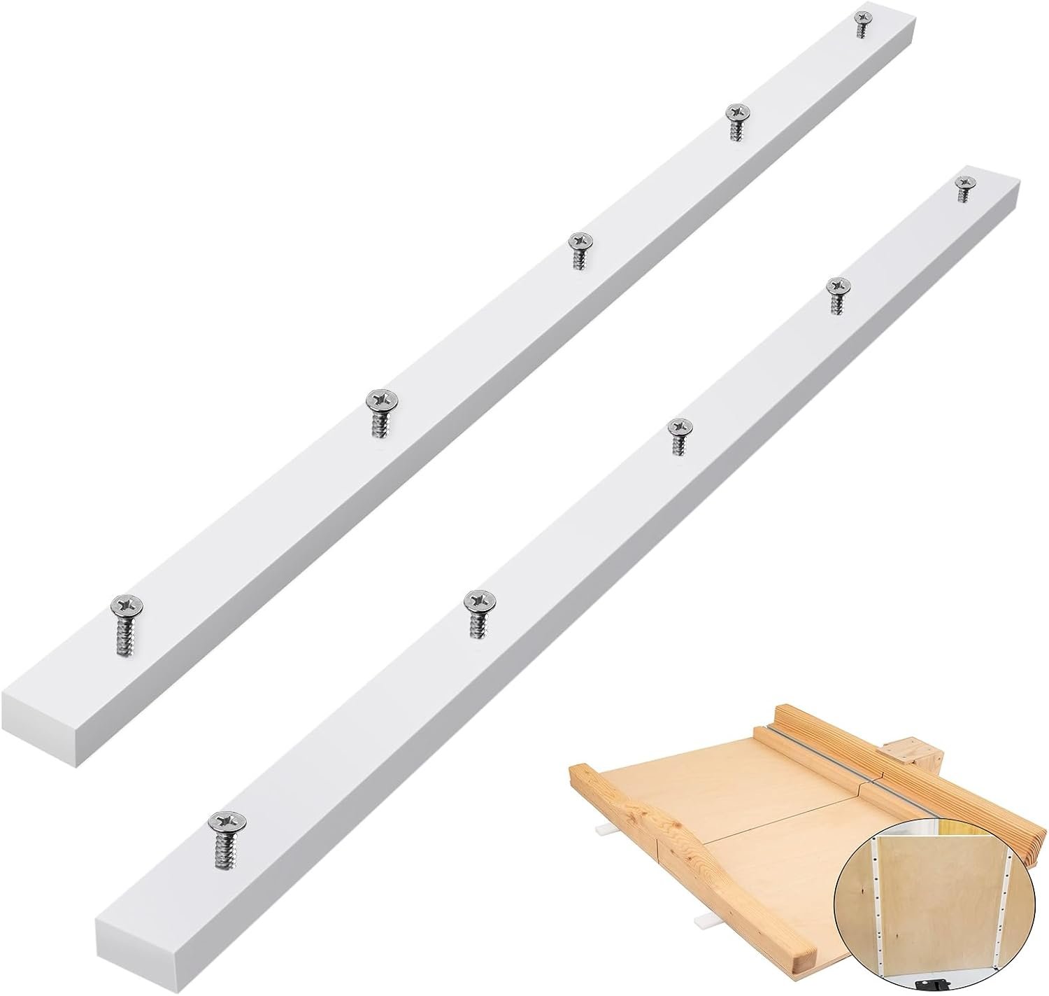 2 Load Crosscut Dogsled for Desk Saw, Miter Port Runners, 3/4" x 3/8" x 17" Superior UHMW Miter Pub along with Predrilled Holes & Screws Suitable for U Rails, Modem Desk, Bandsaw, Problem Management Sled,MGJ-105W