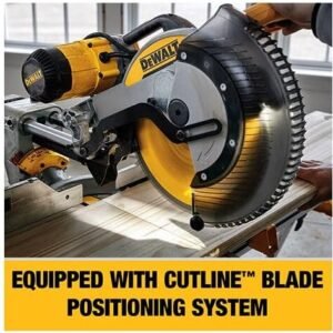 DEWALT Miter Found, 12-inch Dual Bevel Sliding Material Miter Found along with XPS LED Darkness Lighting Device, Features Cutter Wrench, Product Clamp and also Dirt Bag (DWS780) - Image 7