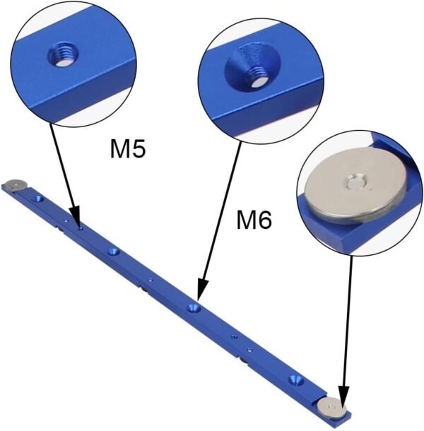 Aluminum Blend 450mm Miter Bar Clamping Resource Slider Dining Table Observed Scale Pole T-Slot Keep Track Of Bar Rail for Hub Tables as well as Woodworking,450 mm(17.7 in)-Blue 4 51J4PNVpqRL. AC SL1001
