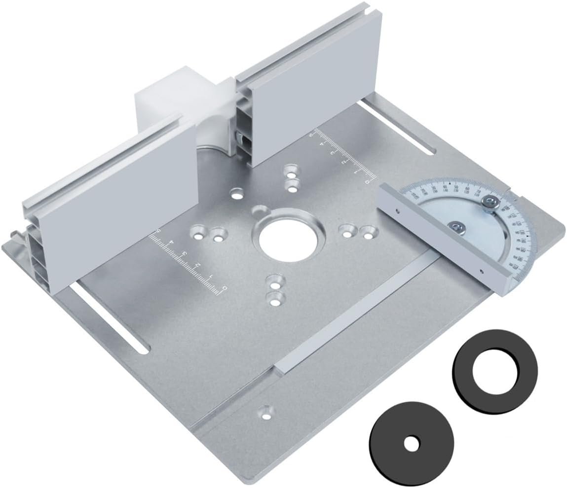Light Weight Aluminum Hub Dining Table Insert Layer along with Miter Scale Overview Fencing Moving Braces, Hub Layer, 9.45 x7.87 x0.2 In Hub Flip Layer for Carpentry Benches Dining Table Found Pruning Inscription Equipment