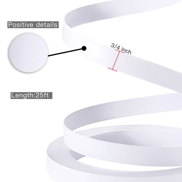 PVC Side Lace, 3/4" x 25ft Matt White Side Lace Non Glued White Laminate Border White Laminate Side Lace for Dining Table Cabinetry Home Furniture Trim 1 51WXr8hTjvS. SL1500