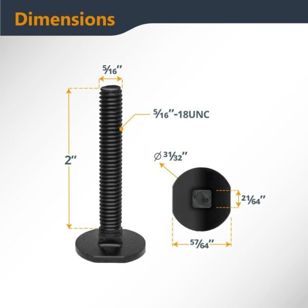 POWERTEC 32" Desk Saw Miter T-Track Set-- Consists Of T-Bar, 5pcs T Knobs & 10pcs 5/16" -18, 2" Long Miter T Port Bolts|Miter T Keep Track Of Add-on for Dining Table Saw & Modem Dining Table (72194) 5 51WdJu9W5mL. AC SL1500