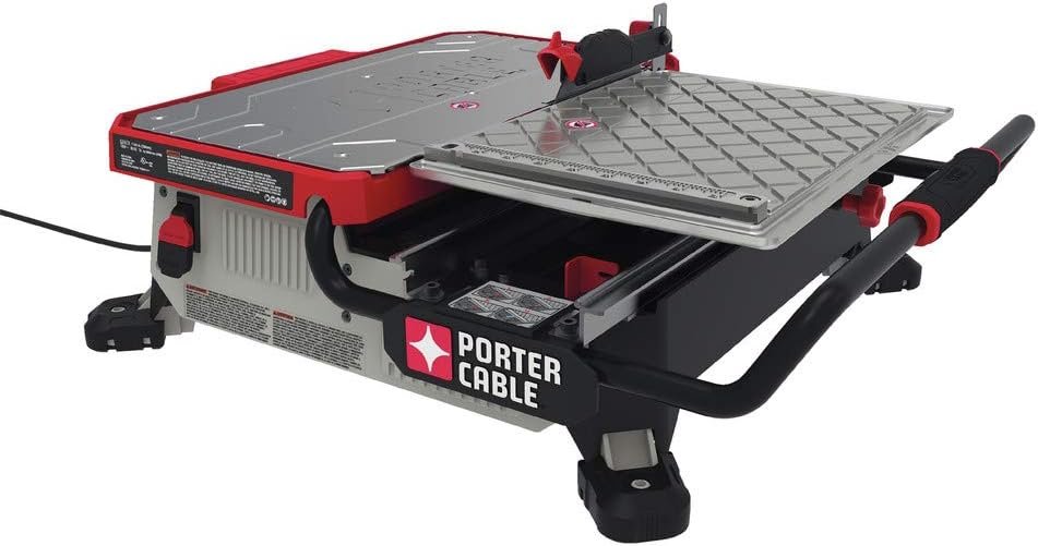 PORTER-CABLE Floor Tile Saw, Damp Viewed along with 7-inch Reducing Ability and also On-Board Reducing Manual (PCE980)