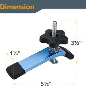 POWERTEC Dining Table Viewed Dogsled Set, 17" Predrilled Miter Pub, 5-1/2" Hold back Clamp & 3" Fencing Flip Cease, Suits Requirement 3/4" x 3/8" Miter Port, Best for Woodworing, Modem Dining Table, Bandsaw (72218) - Image 3