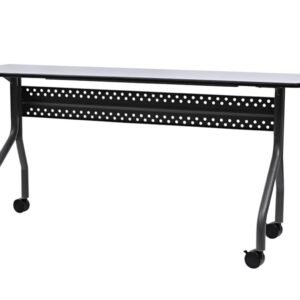 Iceberg OfficeWorks Mobile Instruction Desk along with Tires, Gray as well as Charcoal, along with Pair Of Latching Tires, 18″ D x 60″ L x 29″ H