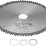 Carbide Rounded Found Cutter, 210mm 80 Pearly White Thin Kerf 30mm Tolerated Dimension Turning Device Reducing Disk along with 3 O Bands for Reducing Lumber Steel Plastic