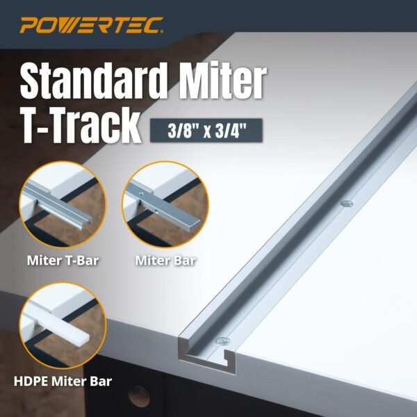 POWERTEC 48" Miter T Monitor for Modem Desk, Performs Along With Desk Viewed Dogsled, Miter Scale, Featherboard, Miter Pub, and also various other T Monitor Equipment for carpentry, 2PK (71167-P2) 4 614uvKAq3XL. AC SL1500
