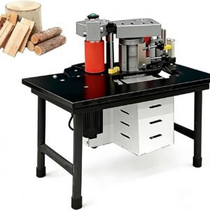Treaty Wood Working Side Lace Equipment, Pvc Edgebander Equipment, Modifiable Velocity Side Lace Equipment, 1000ml Glue Container, Handbook Strip Reducing, for Sessions Development Sites(Afro-american)