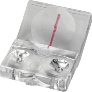 25mm 1 Holes, 32mm 2 Openings, 25.5 mm 1 Holes, Reddish 2 Holes, Reddish 1 Holes Magnifying Glass Baffle for Gliding Desk Saw, Side Lace Wood Working Device, Transparent as well as Reddish Plastic Lense along with Installing Range - Image 6