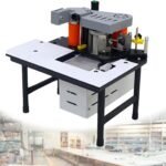 Woodworking Side Bander Dual Edge Glue Woodworking Side Lace Maker Wood/PVC Edgebander Maker Adjustable Temperature Level 1200W 110V,170 ℃ -190 ℃ Temperature Level Command White