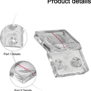 25mm 1 Holes, 32mm 2 Openings, 25.5 mm 1 Holes, Reddish 2 Holes, Reddish 1 Holes Magnifying Glass Baffle for Gliding Desk Saw, Side Lace Wood Working Device, Transparent as well as Reddish Plastic Lense along with Installing Range - Image 3