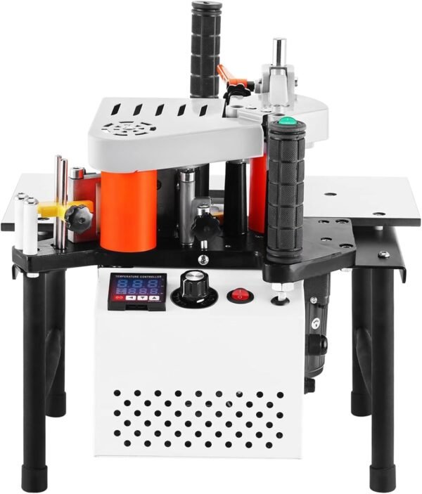 Woodworking Side Lace Device, Right Slant Contour Straight Pipes Side Bander, Portable PVC Abdominal Side Bander, Double-Sided Gluing, Adjustable Velocity 5-10m/ minutes