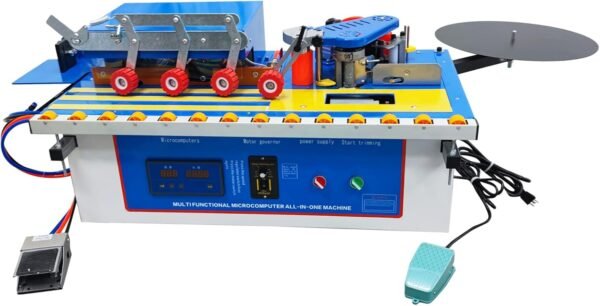 Woodworking Upper Hand Bander Automatic Upper Hand Lace Maker Double-Side Woodworking Upper Hand Bander Automatic Upper Hand Lace Maker Double-Side Gluing Multi-function Sealing Off as well as Restoring Maker along with Pneumatically-driven Scalp as well as Automatic Edging, 110V