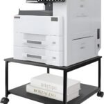 EMERIT 2-Tier Under Workdesk Laser printer Stand up w/Storage – 19.5 x19.5 x12.8″ Sturdy Rolling Pushcart, Mobile Laser Printer Desk along with Lockable Tires for Office Association – Industrial Design