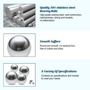 220Pcs 304 Stainless-steel Bearings Round (5.5 mm) Deterioration Immune - for Coating Combining, Food Items Equipment, Medical Devices, Automotive Components (Non Magnetic) - Image 4