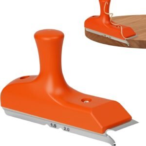RAWILL Upper Hand Lace Leaner along with Sharp Stainless-steel Cutter as well as Ergonomic Grasp for Hardwood Deburring, Upper Hand Planing, PVC, Abdominal on Straight, Curved, Chamfered Edges - Suitable Present for Guy