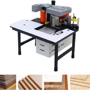 1200W Side Lace Equipment, Heavy-Duty PVC/Wood Side Bander w/Double-Sided Gluing, Adjustable Heat Level, Cabinets-- w/Anti-Slip Tootsies Digital Feature White