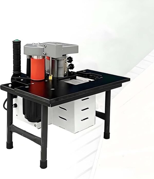 Pvc Edgebander Maker, Arc Straight Side Bander, Adjustable Velocity Side Lace Maker, Double-Sided Gluing, 0.3-3mm Fullness, for Melamine Integrated Panels(Dark)