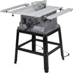 Dining table Saw, 10 In 15A Multifunctional Observed Along With Stand Up & Drive Stick, 90 ° Cross Slice & 0-45 ° Bevel Slice, 5000RPM, Adjustable Cutter Elevation for Carpentry, Grey