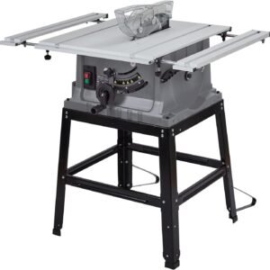 Dining table Saw, 10 In 15A Multifunctional Observed Along With Stand Up & Drive Stick, 90 ° Cross Slice & 0-45 ° Bevel Slice, 5000RPM, Adjustable Cutter Elevation for Carpentry, Grey