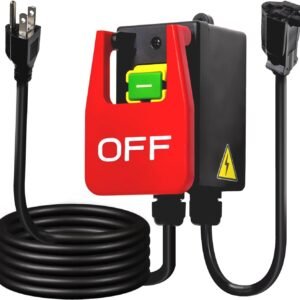 POWERTEC 120V Singular Period On/Off Magnetic Paddle Shift, 9 Amplifiers w/ 5.5 Feet Requirement Wires, Leg Paddle for Energy Devices, Suits Desk Saw, Modem Desk, Rotary Tool Push, Workbench Viewed, Bandsaw (71755)