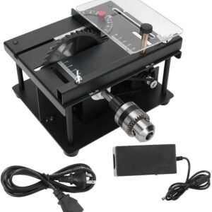 Mini Dining Table Observed, Multi-angle Accuracy Portable Benchtop Reducing Equipment along with Round Saw Cutter, Multifunctional Woodworking Table Top Saw for Do-it-yourself Handmade, Wooden Style Crafts, Steel Reducing