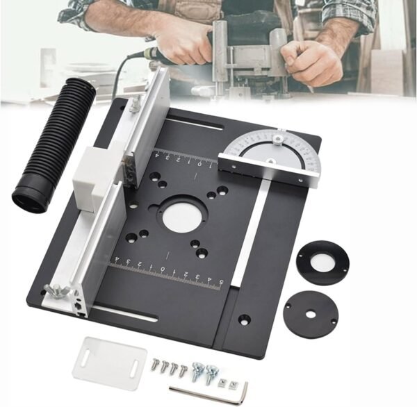 JOSBY Light Weight Aluminum Hub Dining Table Insert Platter, Electric Lumber Hub Edging Device, Installation Holes 62 * 70mm, Resource Fencing Gliding Braces, Hub Airlift, Dining Table Saws for Woodworking