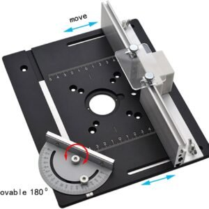 JOSBY Light Weight Aluminum Hub Dining Table Insert Platter, Electric Lumber Hub Edging Device, Installation Holes 62 * 70mm, Resource Fencing Gliding Braces, Hub Airlift, Dining Table Saws for Woodworking - Image 5