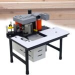 Side Bander, 110V 5m/min Mobile Woodworking Side Lace Device Timber PVC Dual Edge Gluing Side Bander 10-60mm Distance for Straight Arc Edges White