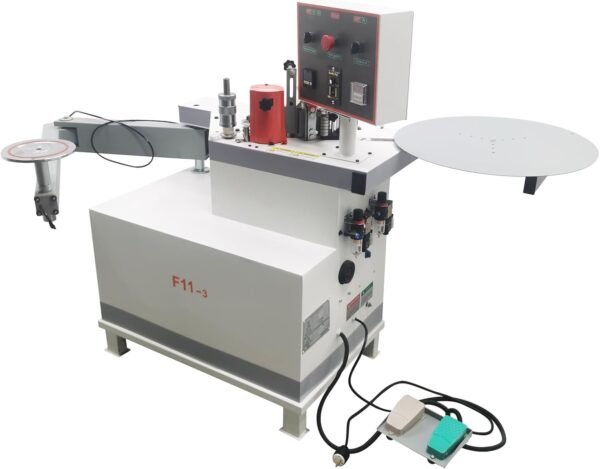 220V Woodworking Upper Hand Bander Expert Curved Upper Hand Lace Equipment along with Modification Foldable Division PVC Plastic Bander 0-24cm/ s Flexible Rate for Round, Square, Cuneate, L-shaped Panels