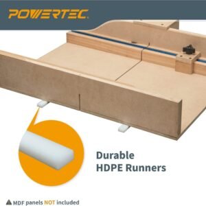POWERTEC Dining Table Viewed Dogsled Set, 17" Predrilled Miter Pub, 5-1/2" Hold back Clamp & 3" Fencing Flip Cease, Suits Requirement 3/4" x 3/8" Miter Port, Best for Woodworing, Modem Dining Table, Bandsaw (72218) - Image 7